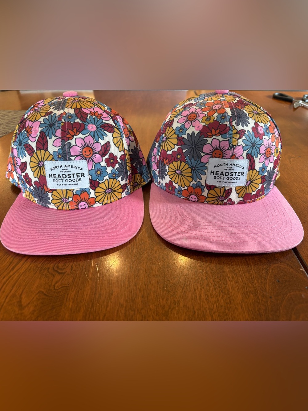 Headster Soft Goods Pink Floral  Hat - Pair mother/ daughter